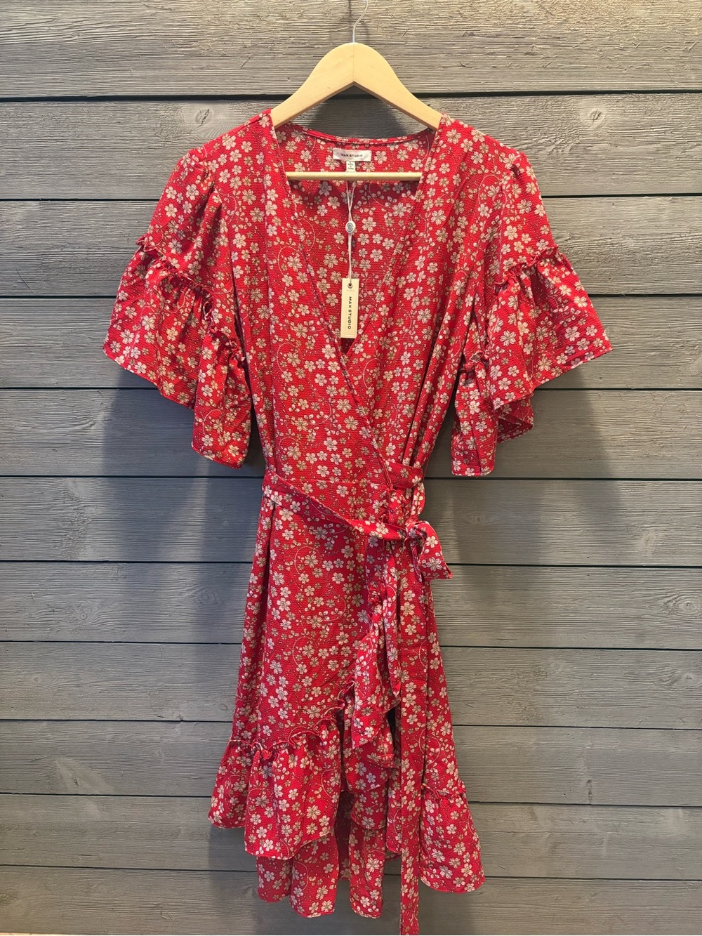 NWT Max Studio Floral Wrap Dress